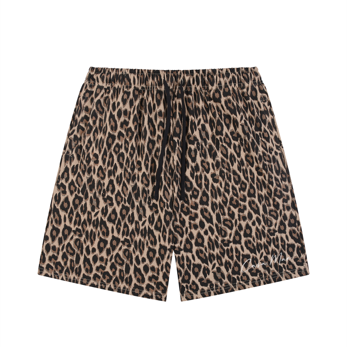 Coffee Leopard Sweat-Shorts