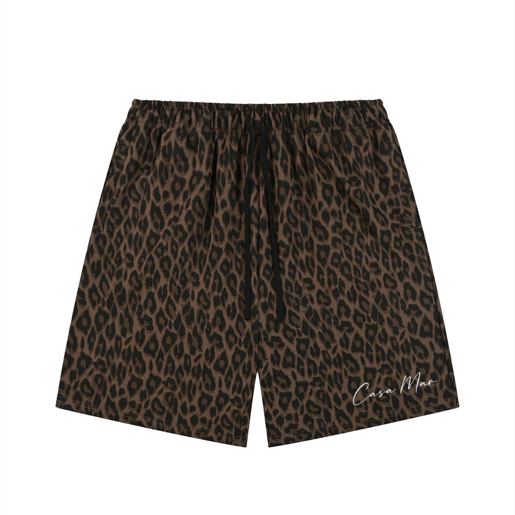 Leopard Brown Sweat-Shorts